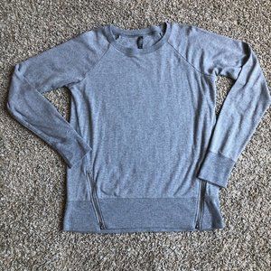 Gaiam Sweater Womens Medium Gray Pullover Long Sleeve Casual Zipper Lightweight